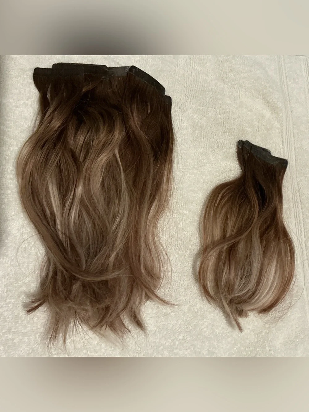 13 Remy Tape-In Wefts Worn ONLY 3 Days | Balayage- brown, platinum